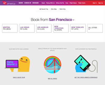 Virgin America: A Striking Example of Mobile First Image